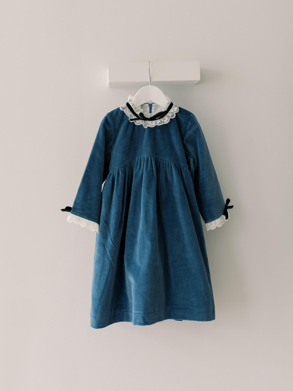 Blue Odisea Velvet Girl A-Line Dress
