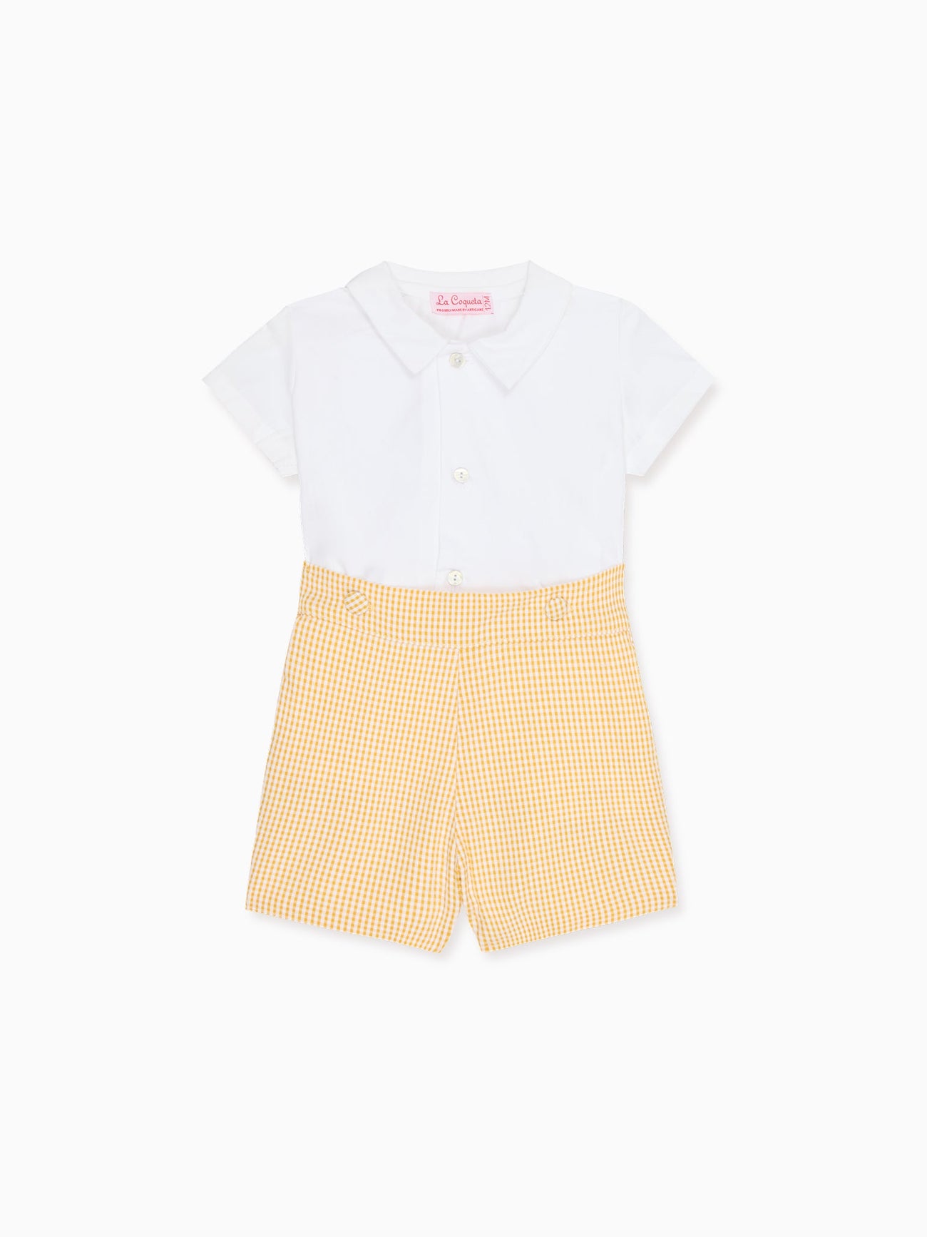 Yellow Gingham Oliver Baby Boy Set
