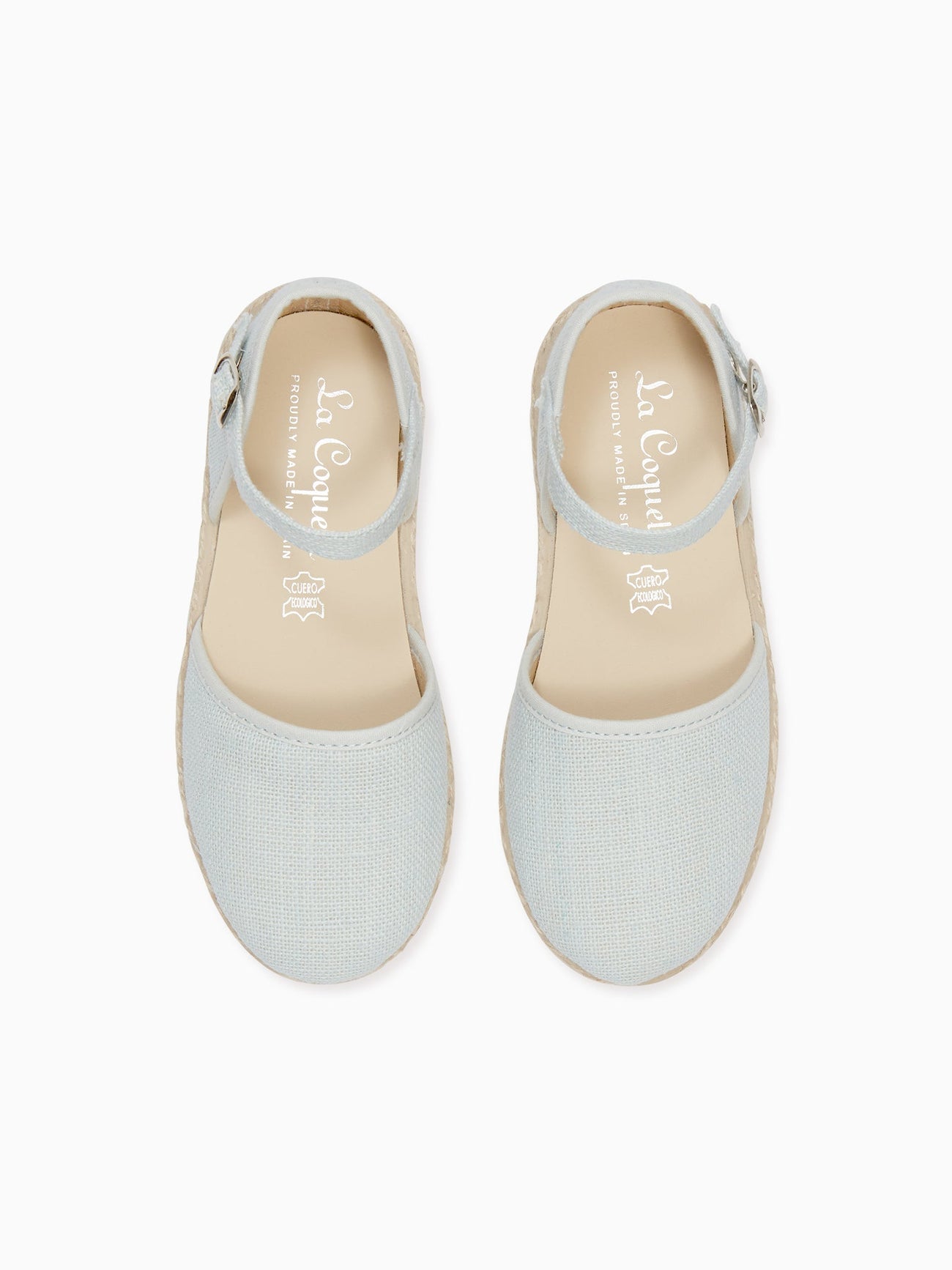 Pale Blue Olivia Canvas Girl Espadrille