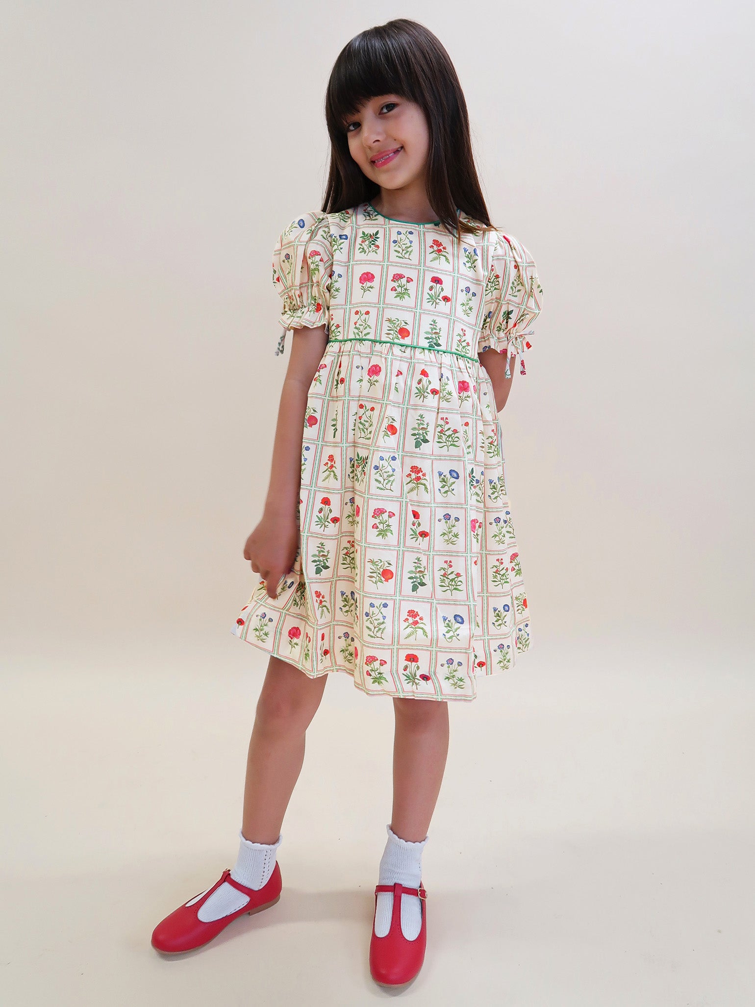 Ivory Botanical Olivia Girl Dress