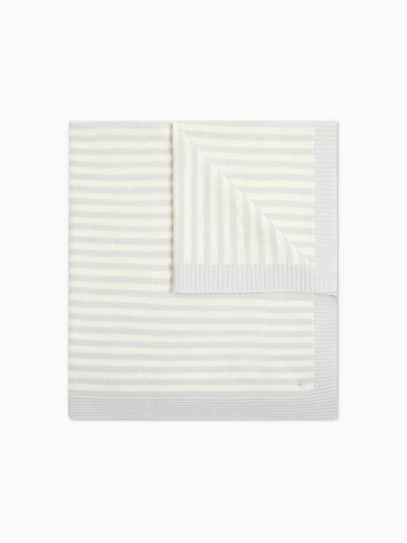 Light Grey Openwork Cashmere Baby Blanket