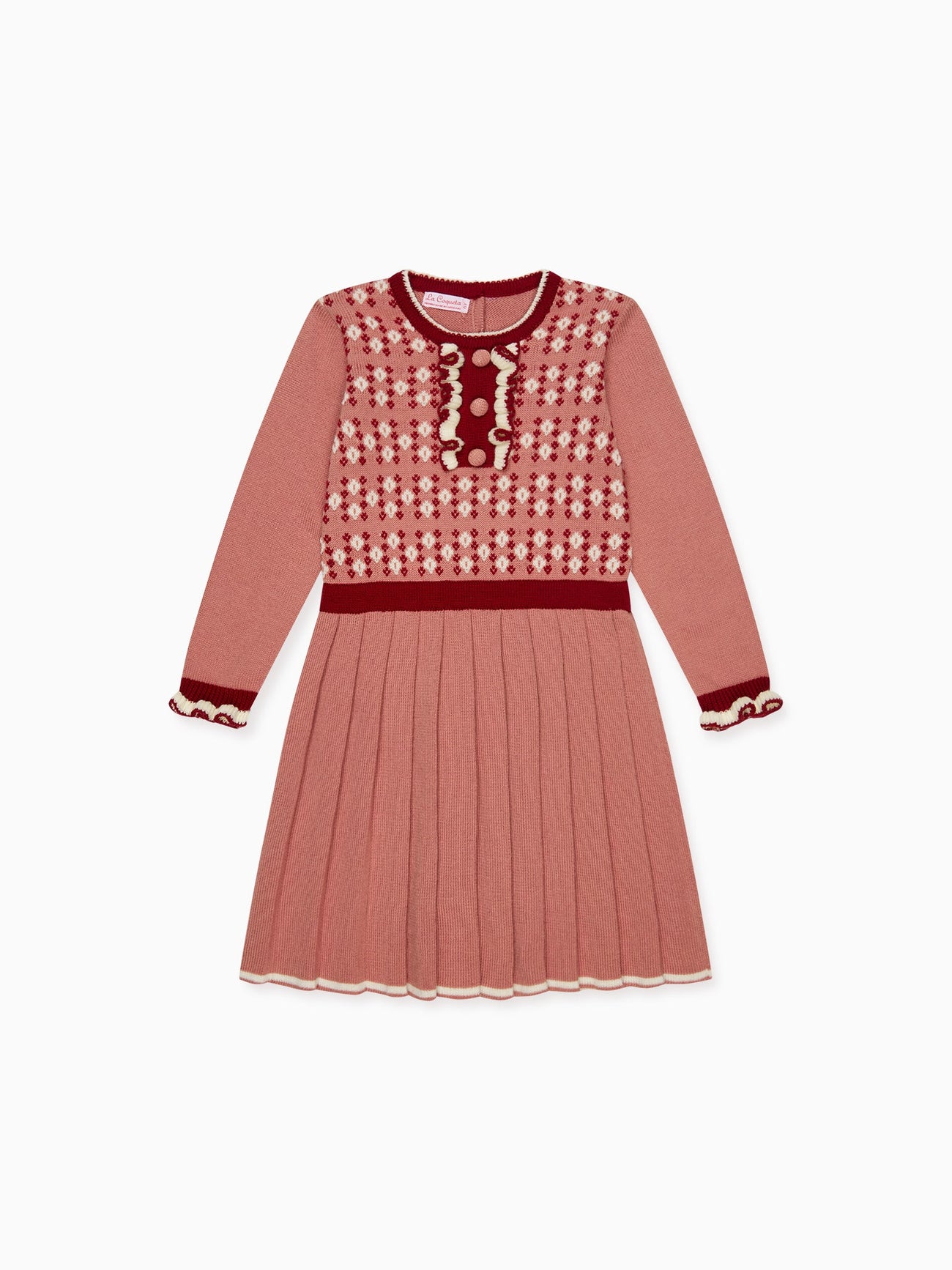 Dark Pink Oracia Merino Girl Knitted Dress