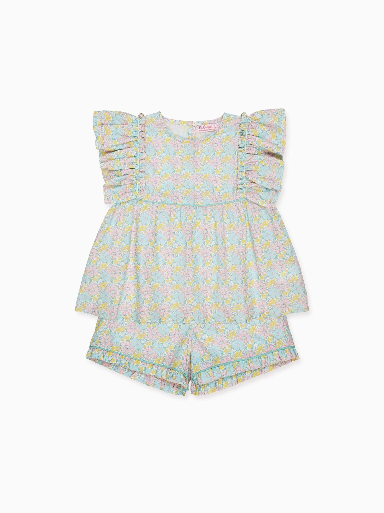 Aqua Floral Oria Girl Set