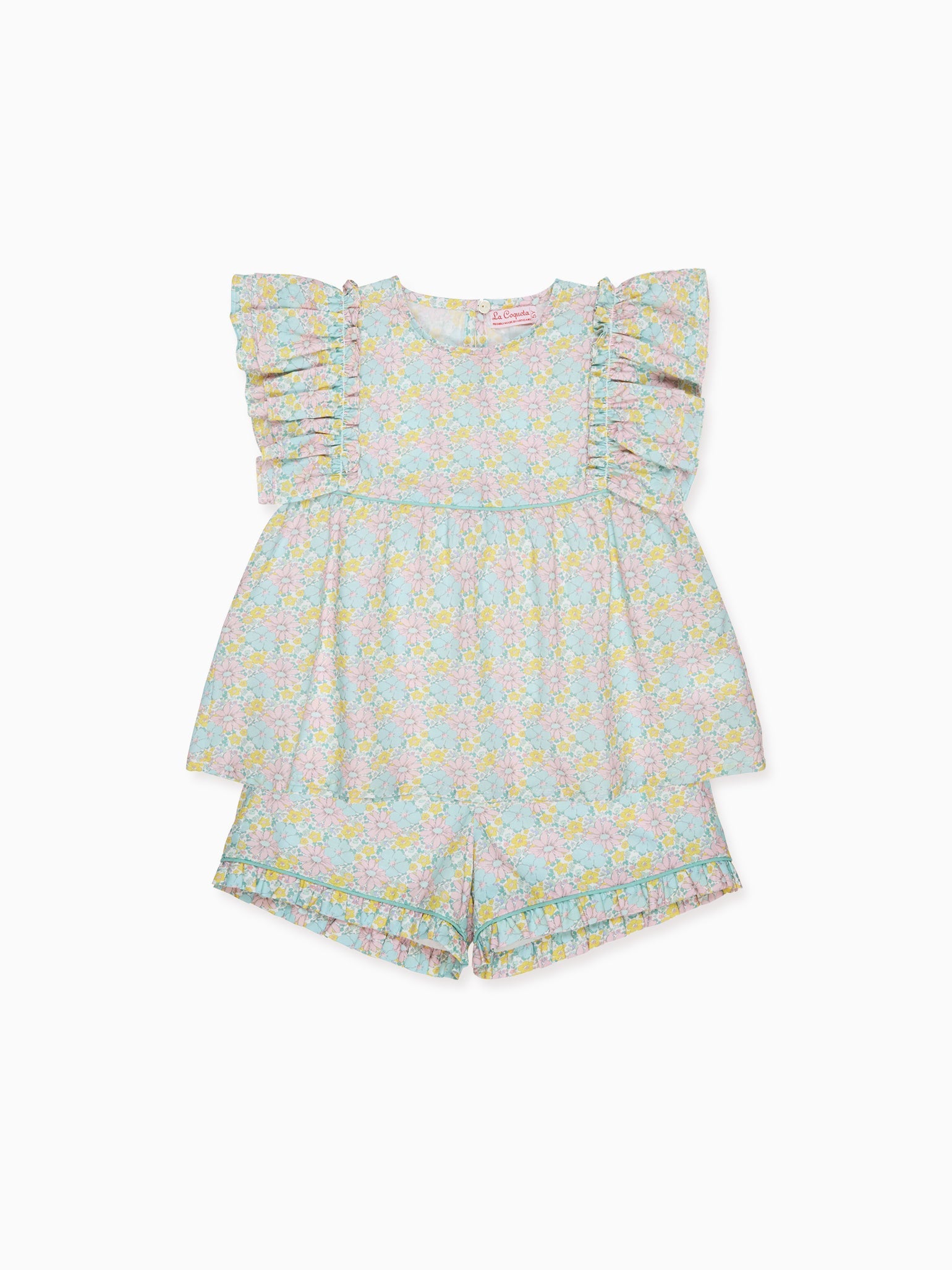 Aqua Floral Oria Girl Set