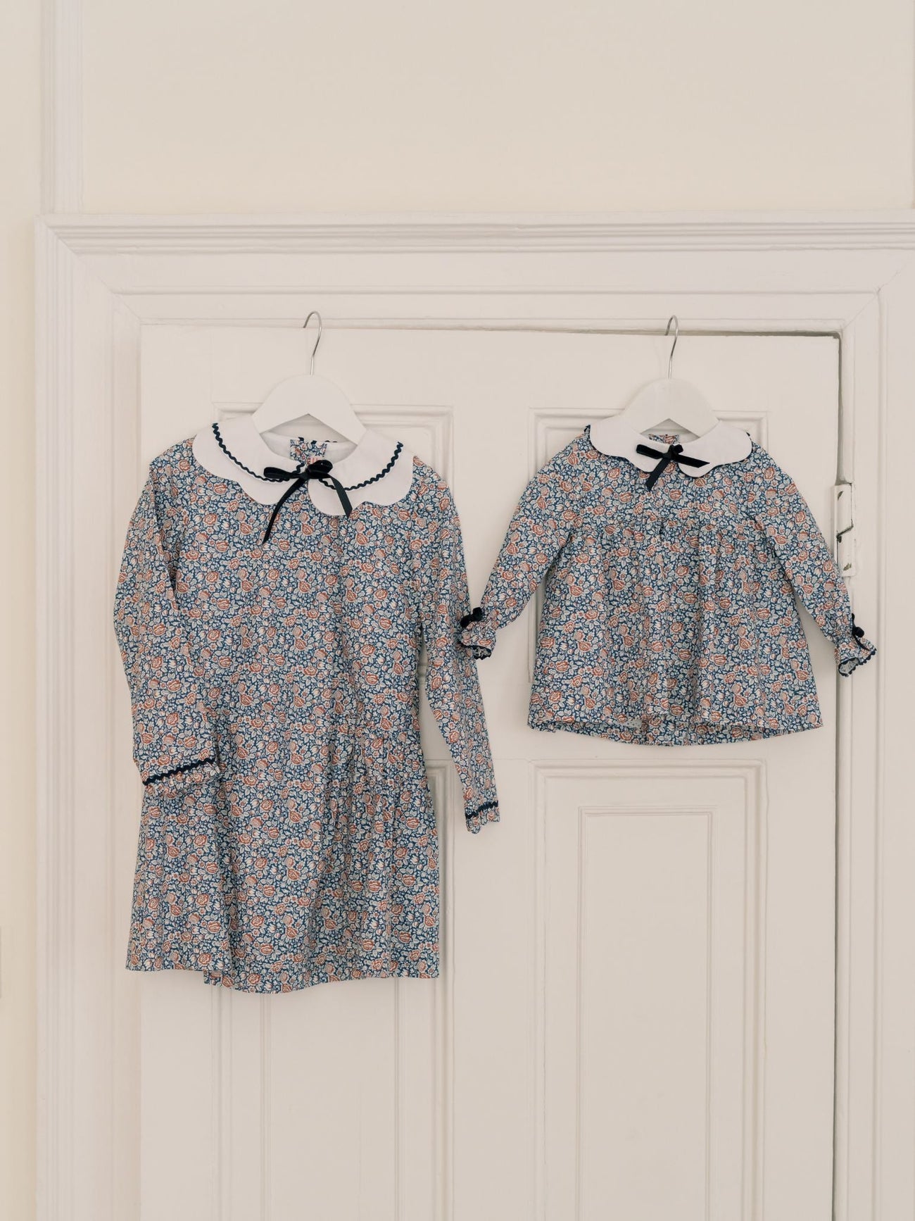 Navy Floral Bamba Liberty Baby Girl Set
