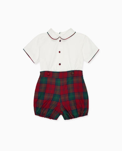 Green Tartan Pablo Baby Boy Set