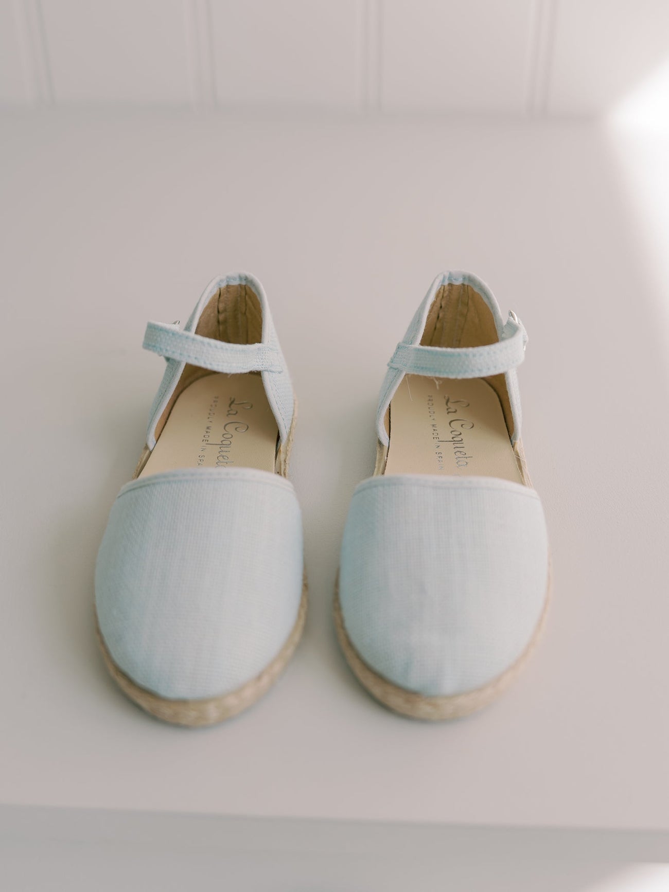 Pale Blue Olivia Canvas Girl Espadrille