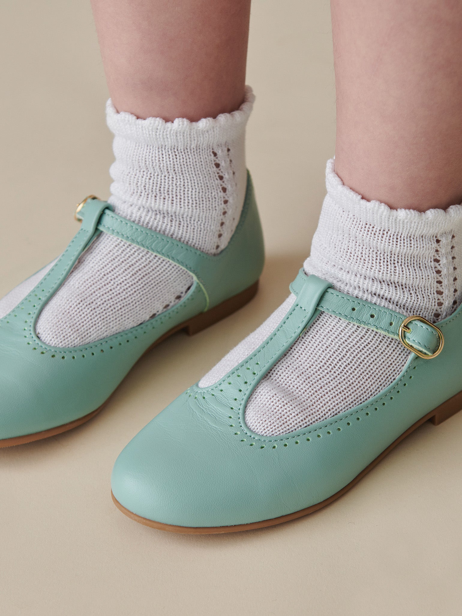 White Openwork Short Girl Socks
