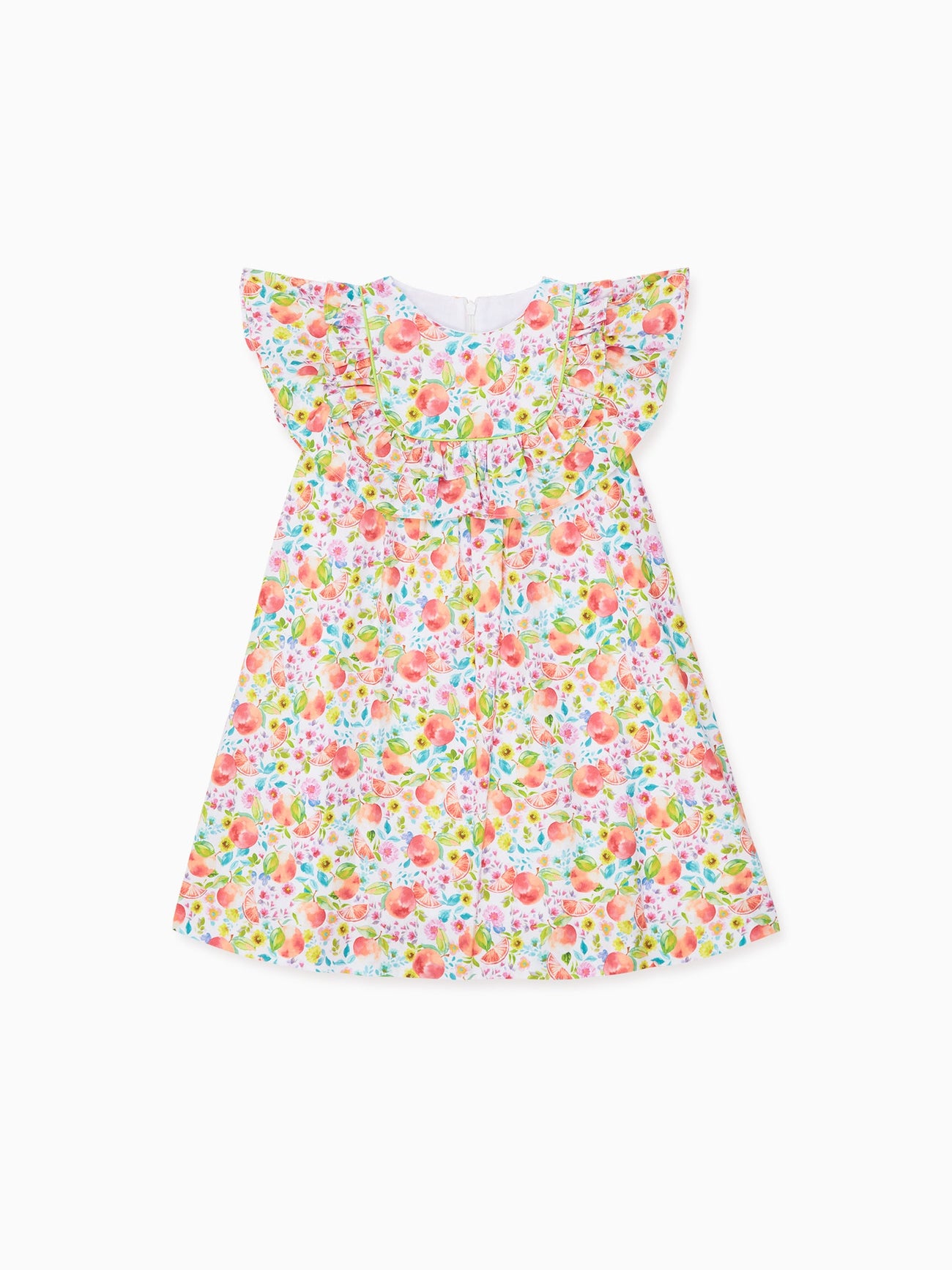 Orange Floral Paloma Girl Dress