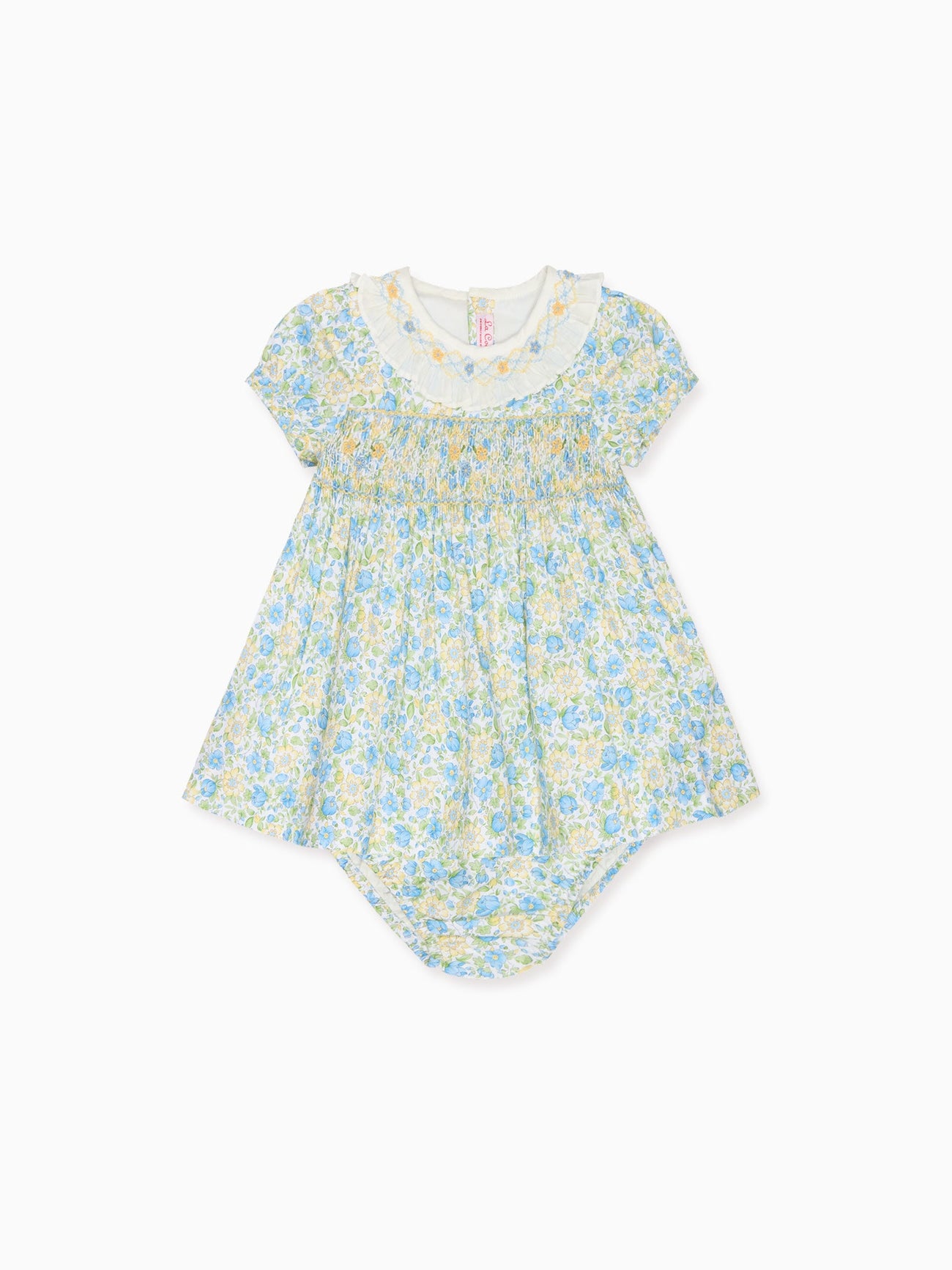 Green Floral Petra Baby Girl Hand-Smocked Set