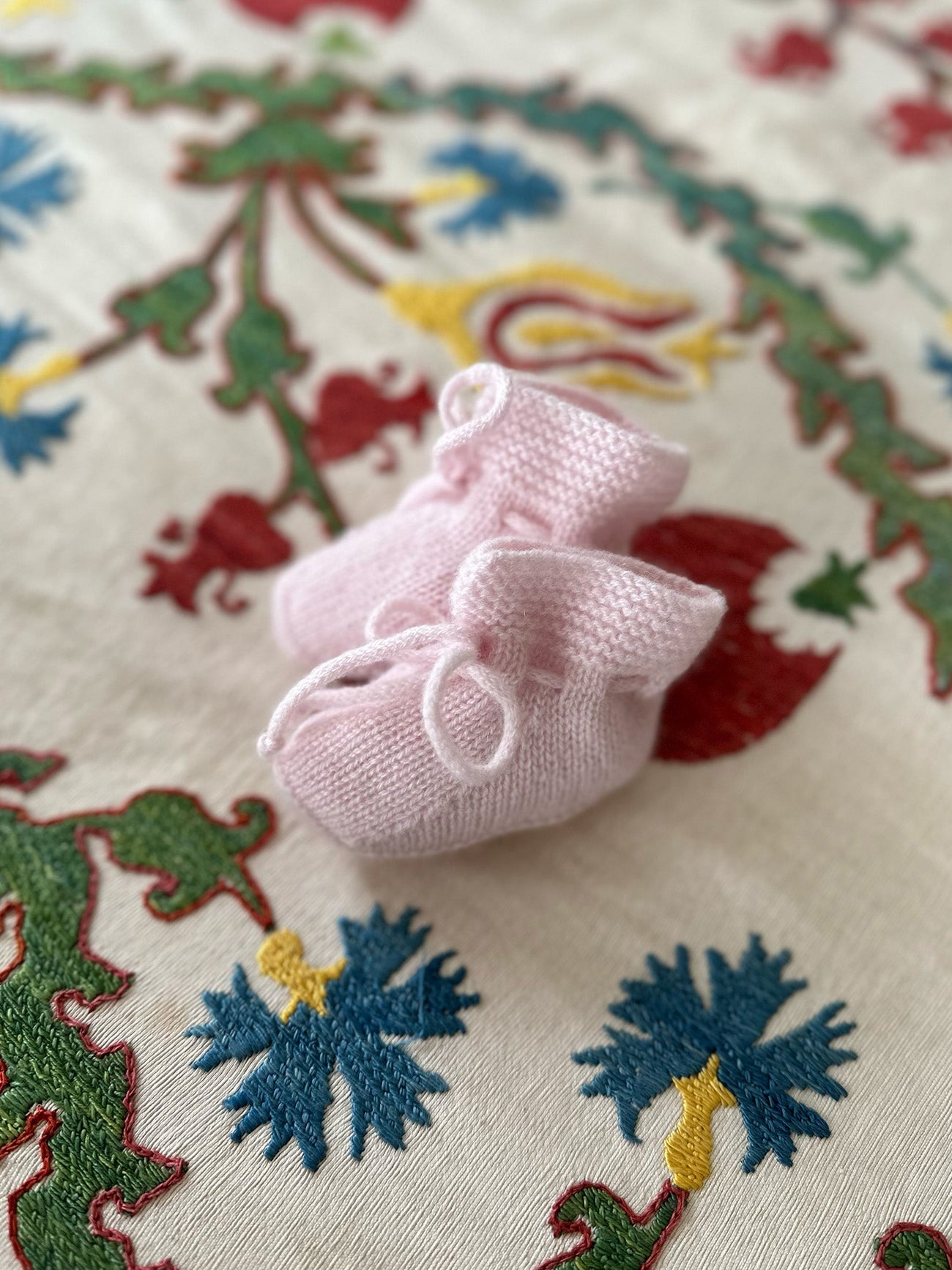 Pink Evita Cashmere Baby Girl Booties