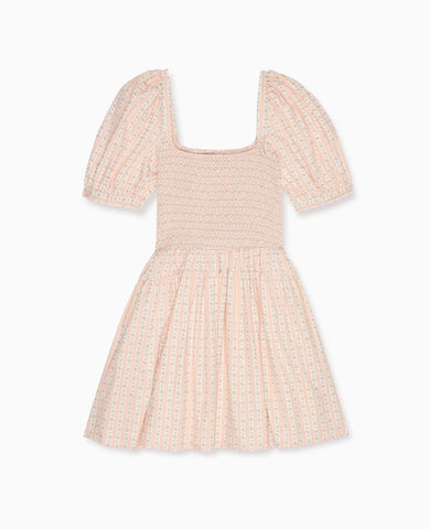 Pink Floral Stripe Sevilla Woman Knee Length Dress