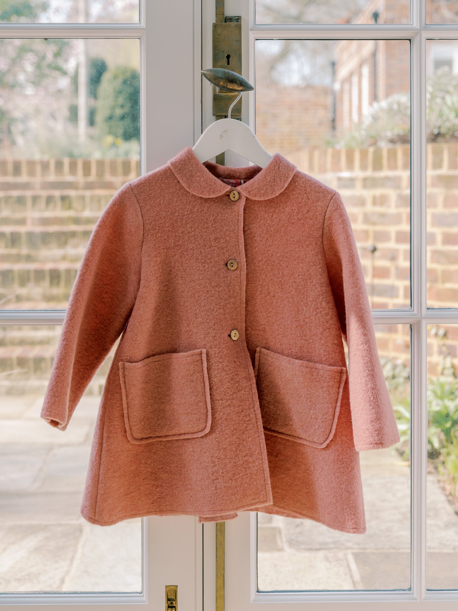 Pink Henrietta Girl Wool Coat
