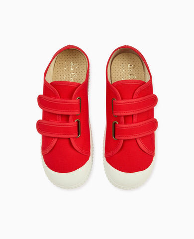 Red Plimsoll Kids Shoes