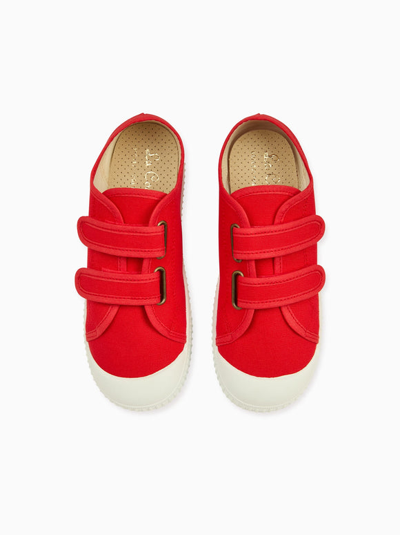 Red Plimsoll Kids Shoes