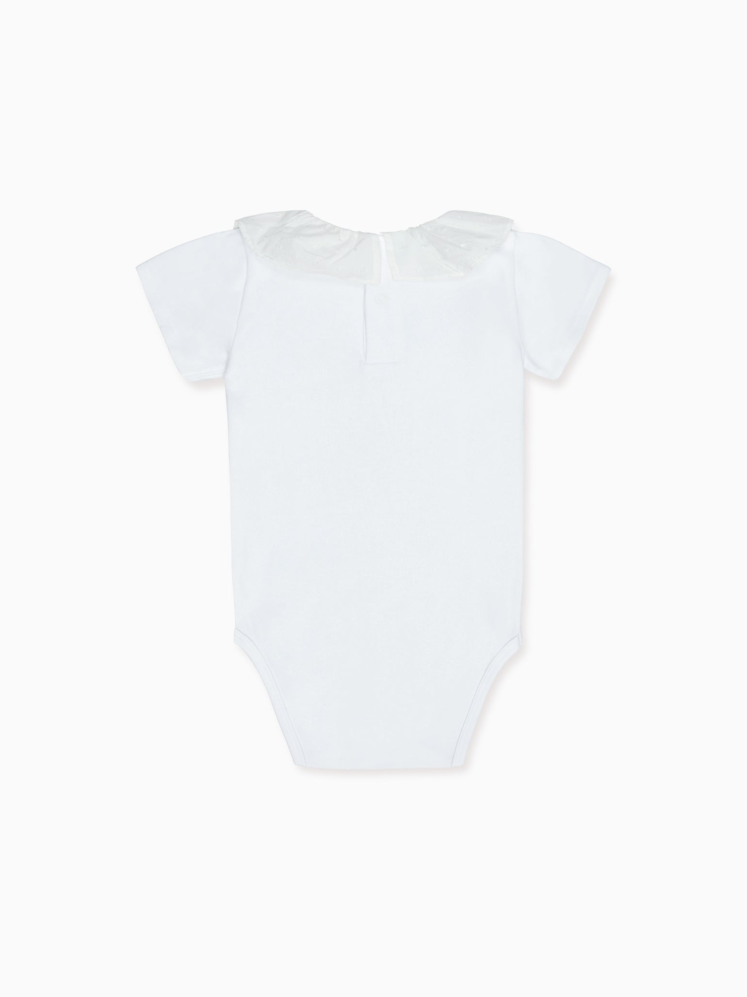 White Pluma Cotton Baby Body Vest – La Coqueta Kids