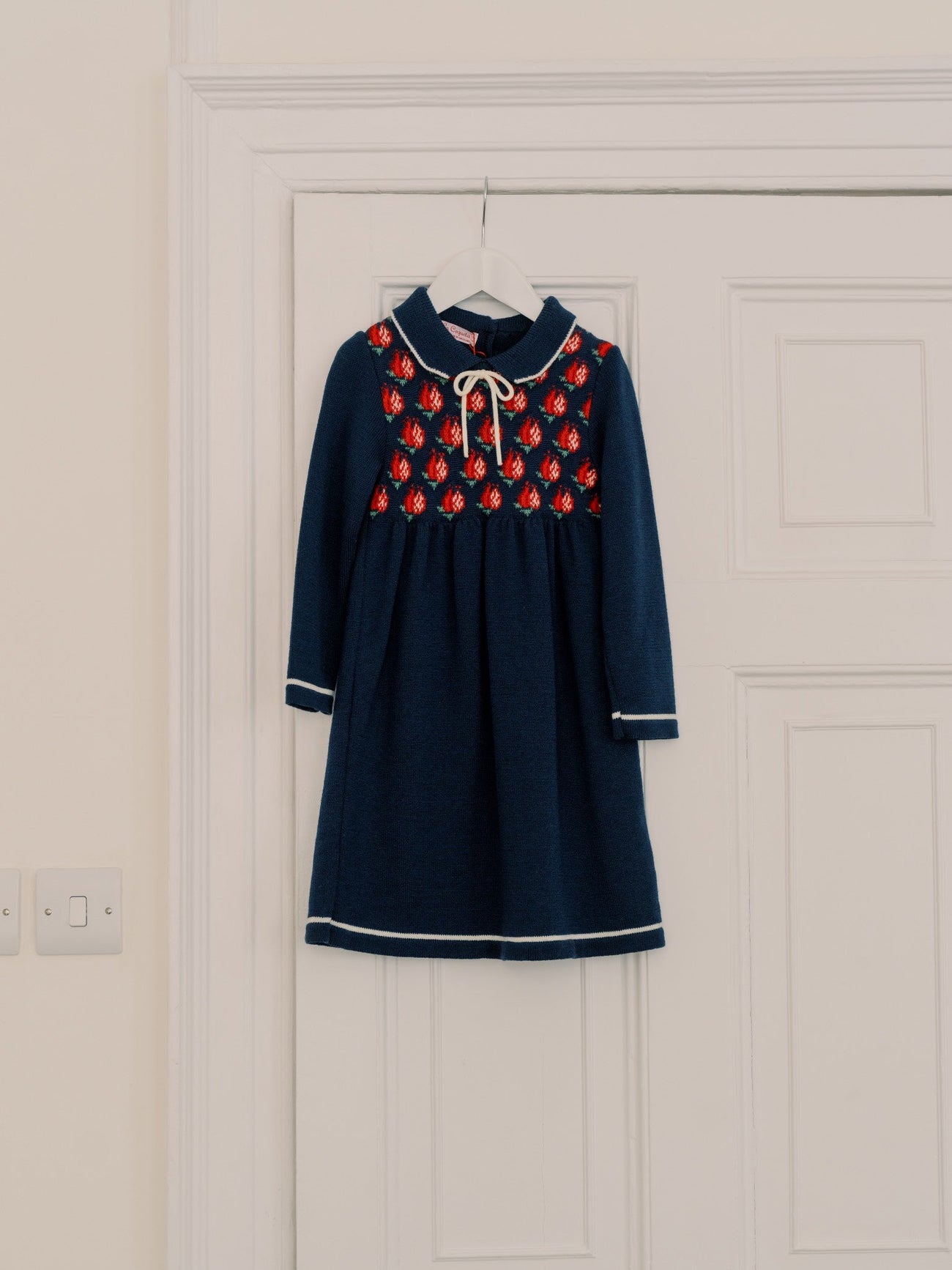 Navy Pomegranate Merino Girl Knitted Dress