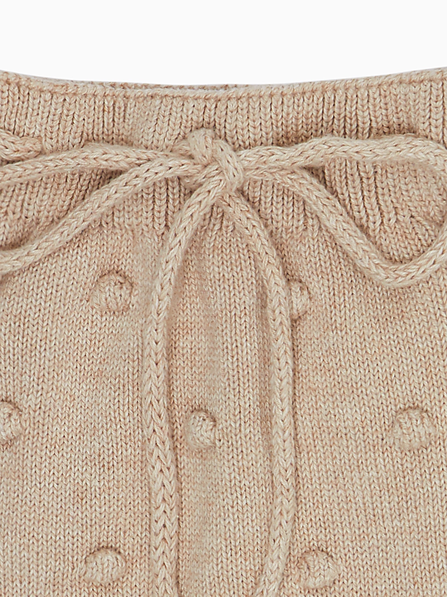 Taupe Porcia Cotton Baby Knitted Trousers