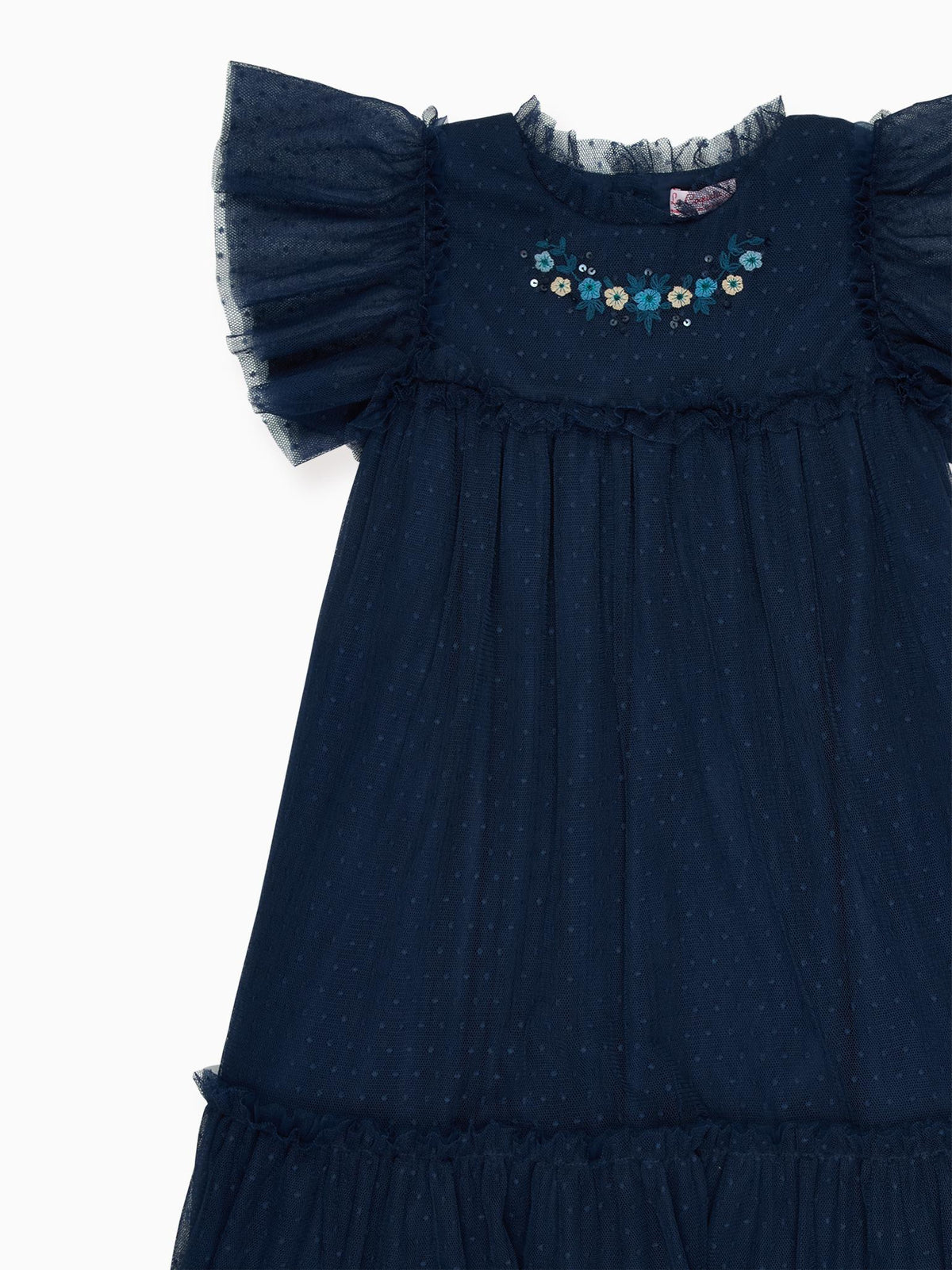 Navy Primrose Girl Empire Dress