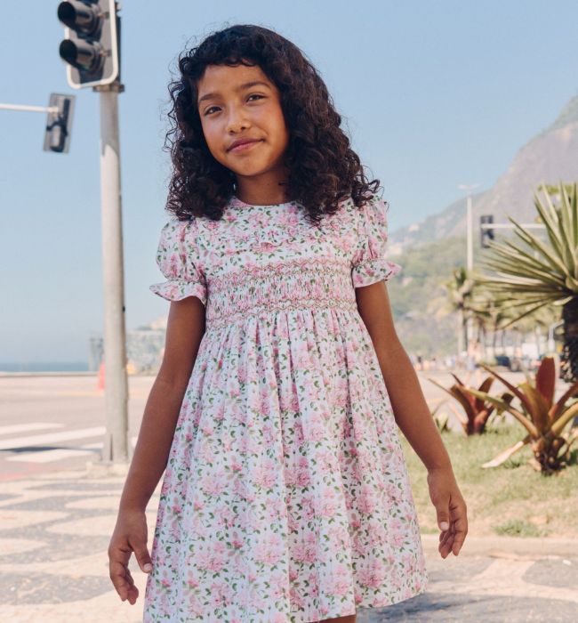 Dusty Pink Iria Flower Girl Headband | La Coqueta Kids UK