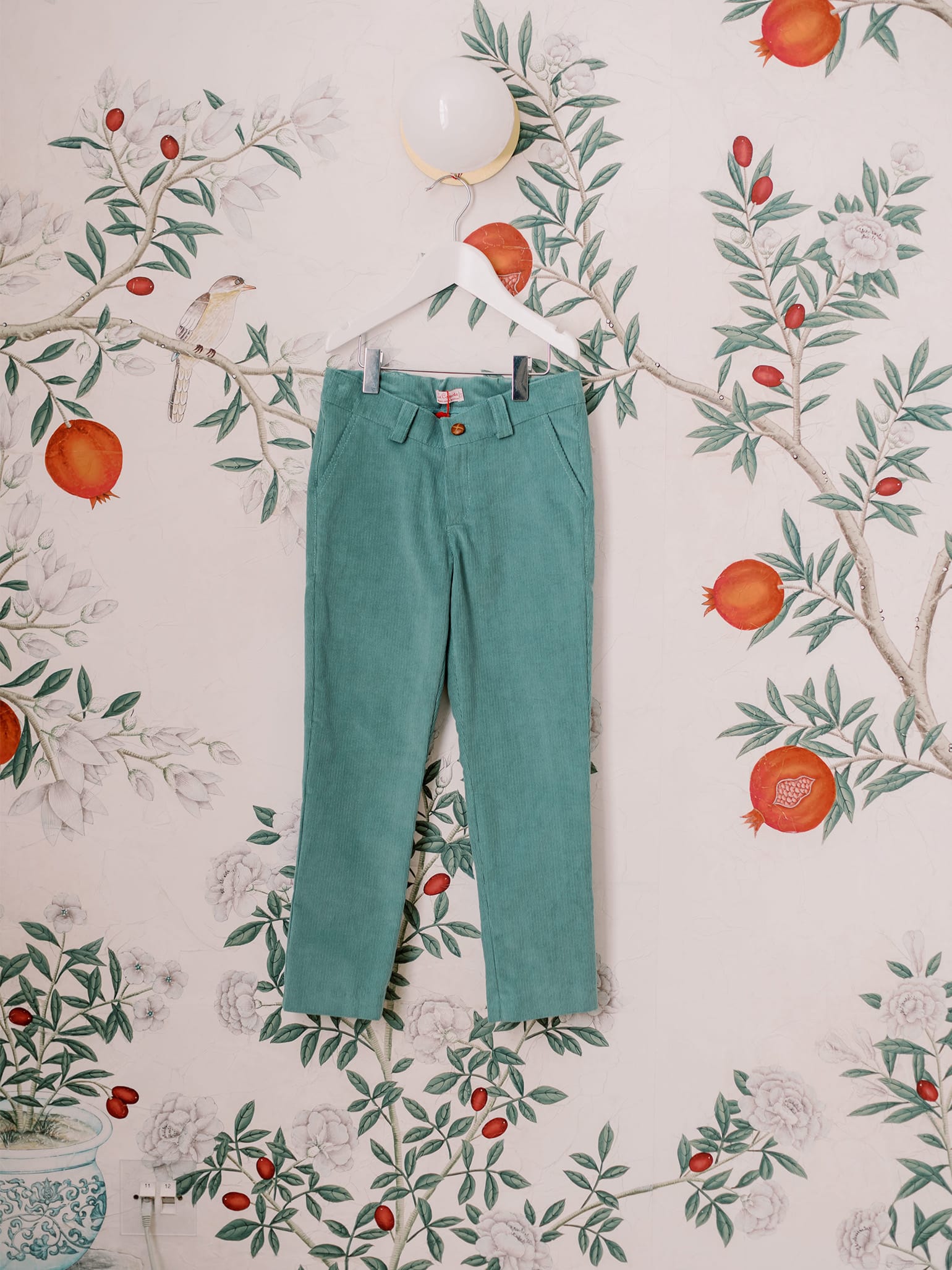 Green Reinaldo Boy Corduroy Trousers