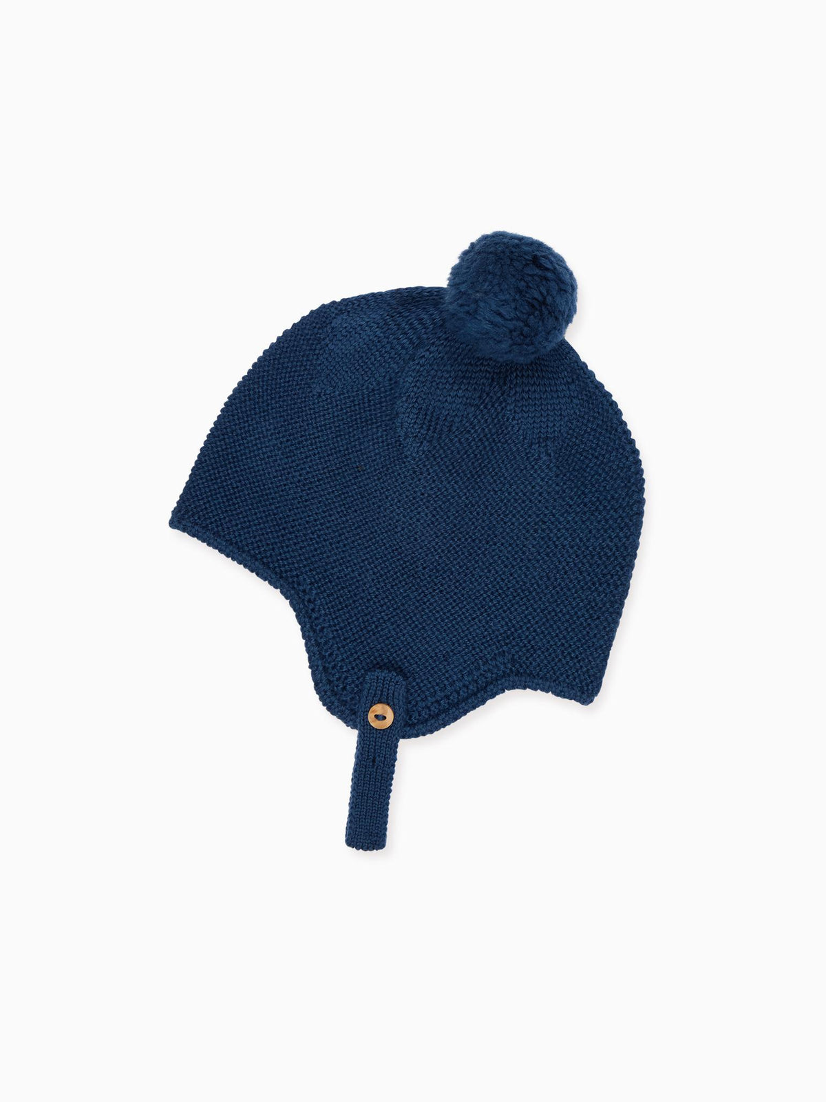 Petrol Blue Renta Merino Baby Knitted Bonnet