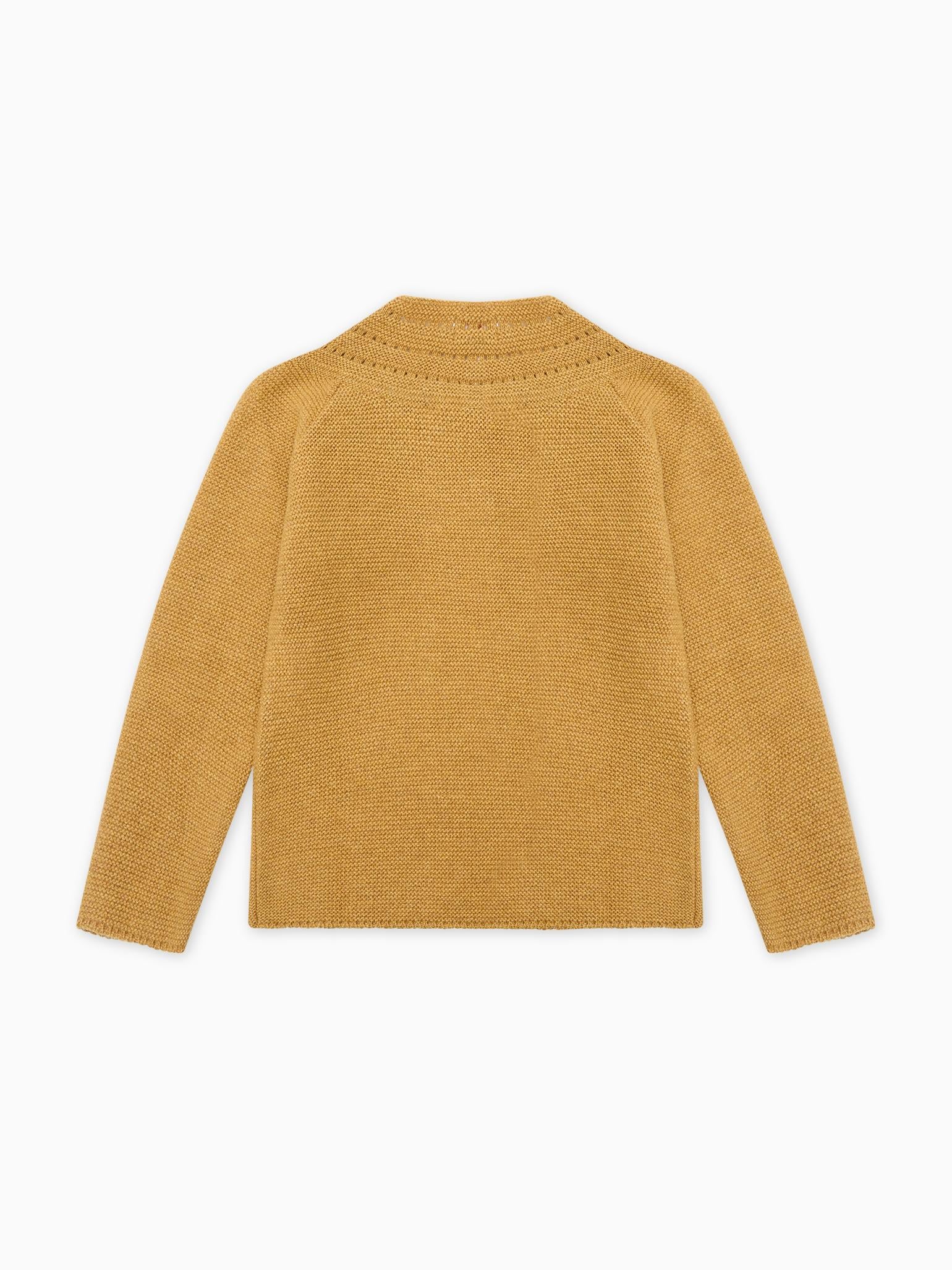 Mustard Rima Merino Girl Cardigan