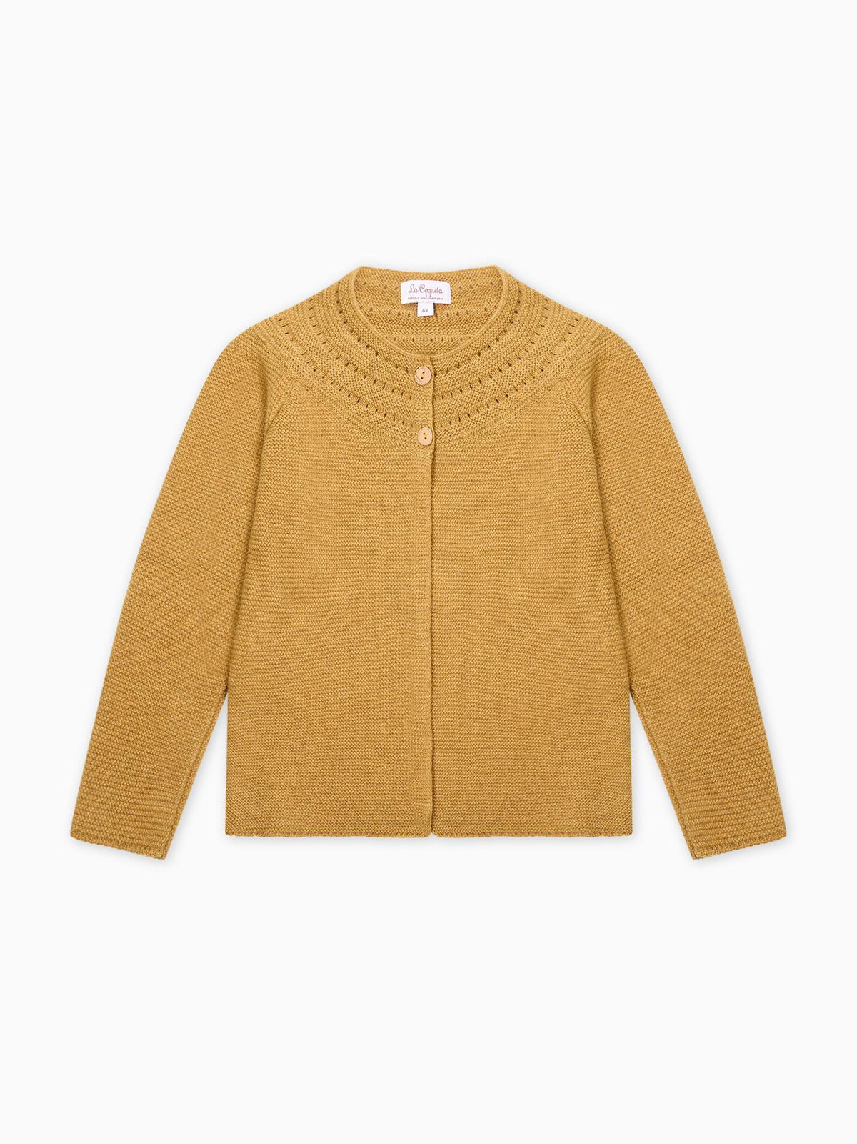 Mustard Rima Merino Girl Cardigan