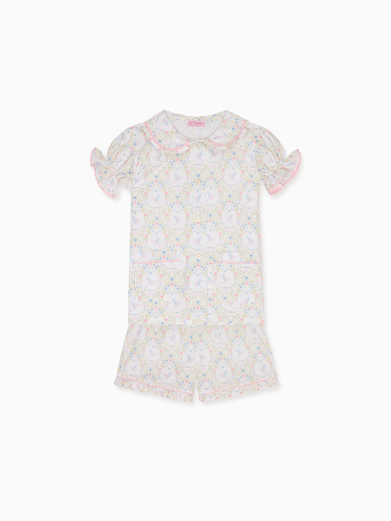 Pink Bird Floral Rinela Girl Pyjamas