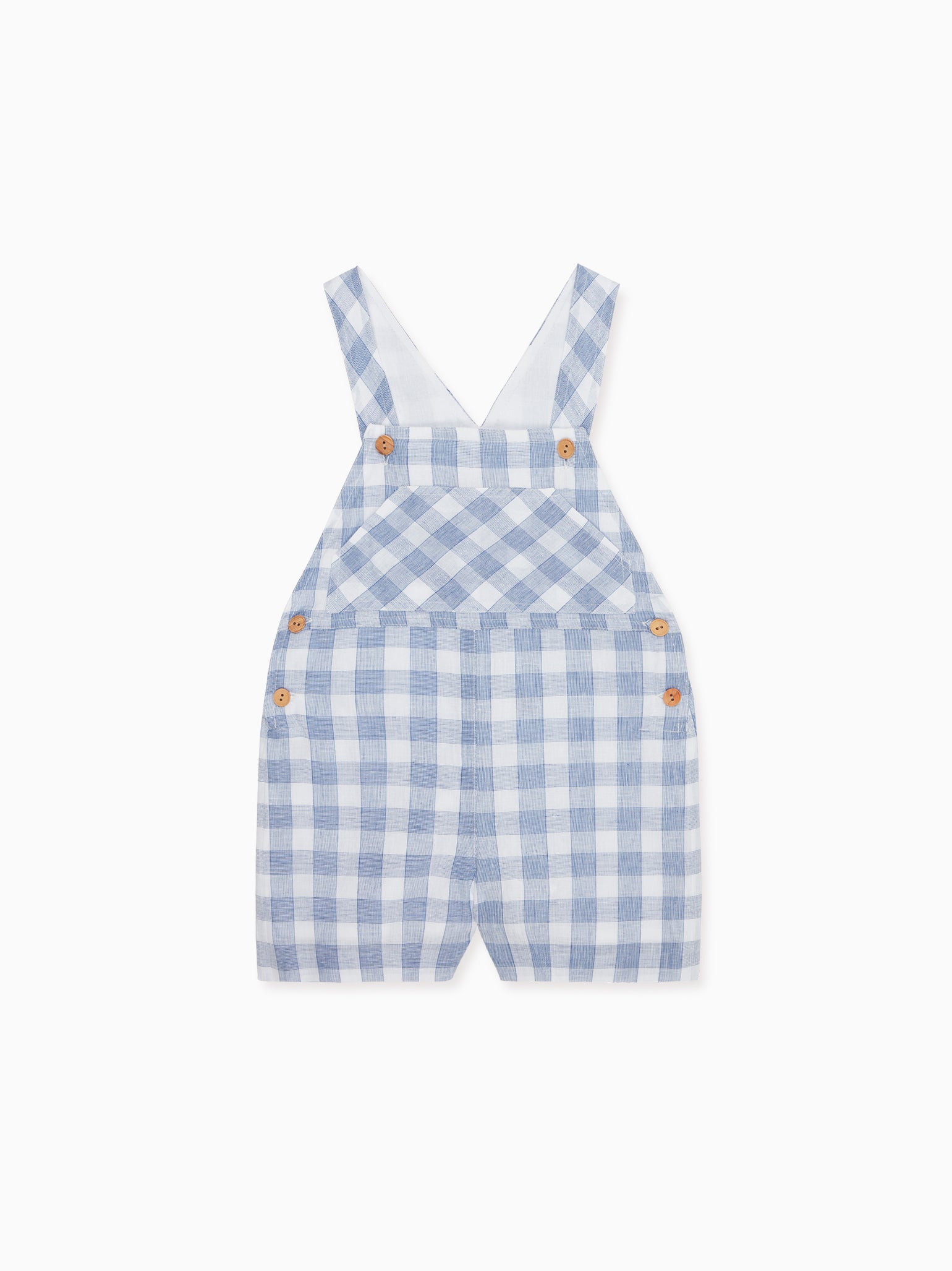 Blue Check Ringo Baby Dungarees