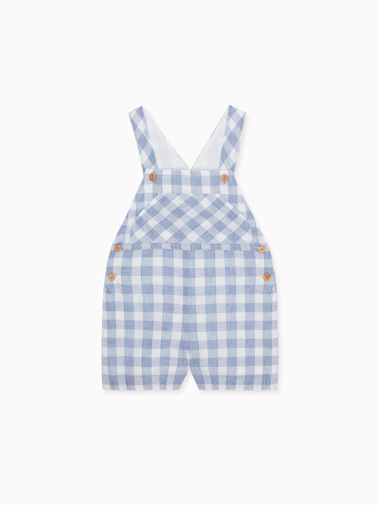 Blue Check Ringo Baby Dungarees