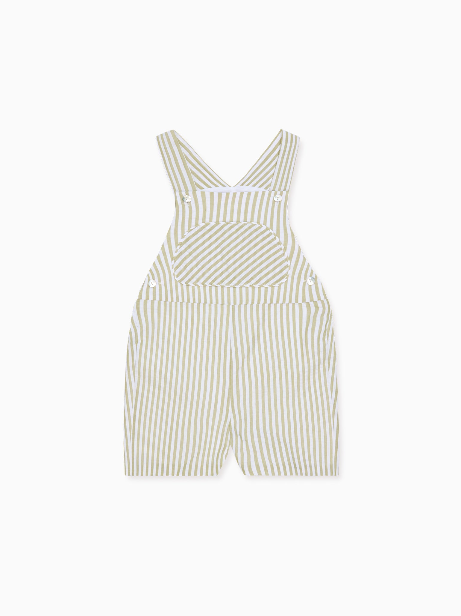 Green Stripe Ringo Baby Dungarees