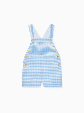 Blue Gingham Ringo Baby Dungarees