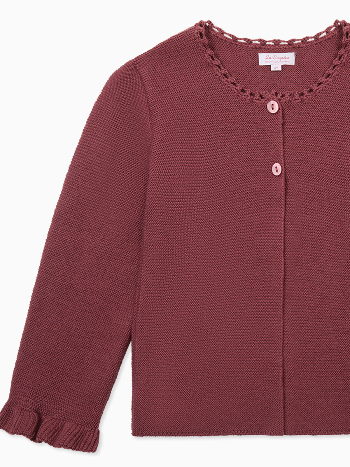 Dark Rose Risa Merino Girl Cardigan