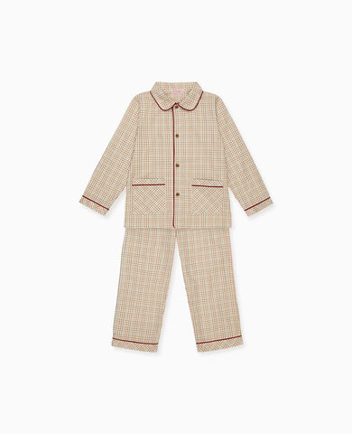 Ivory Check Romero Kids Pyjamas