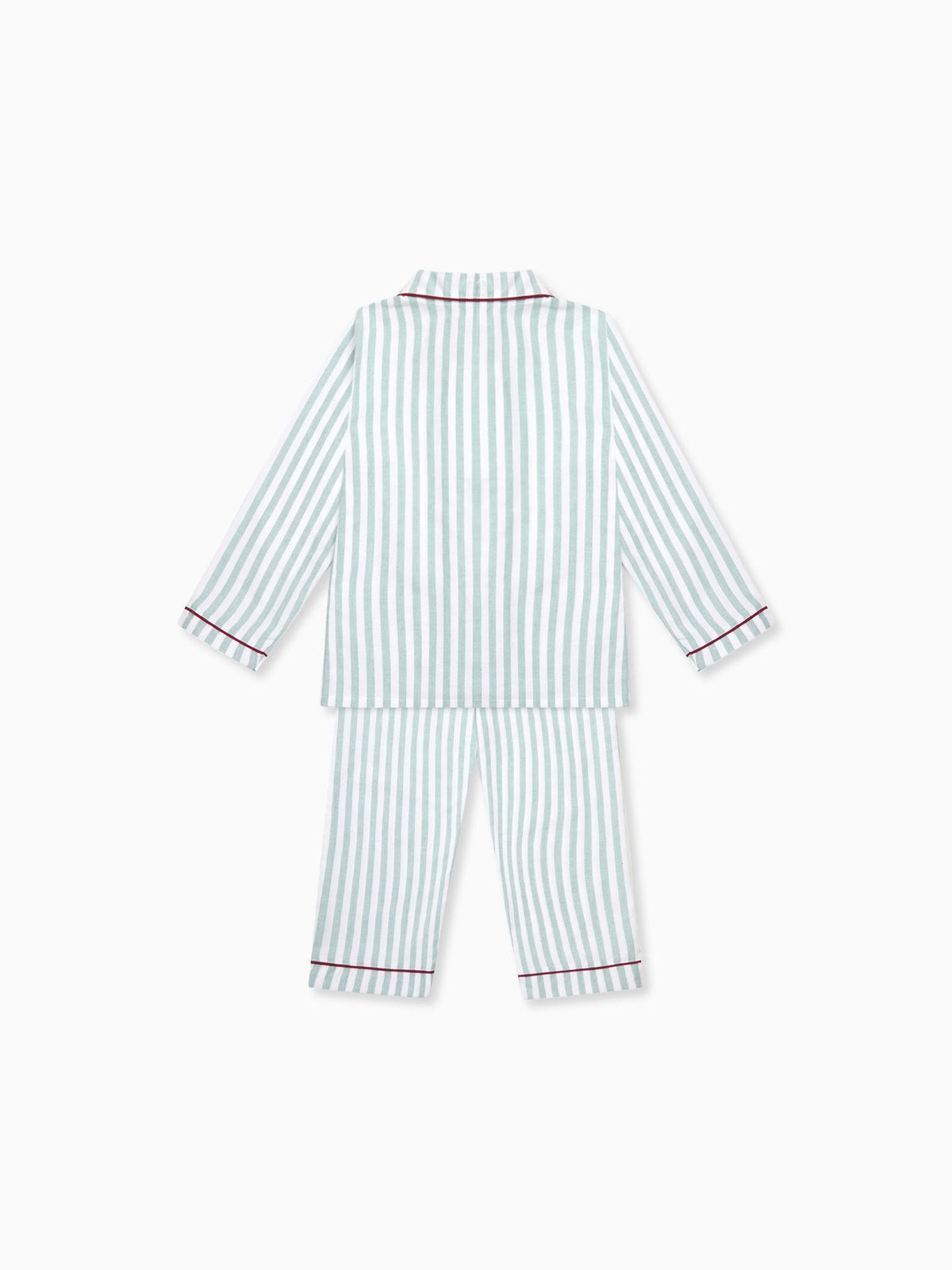 Sage Green Stripe Romero Kids Pyjamas