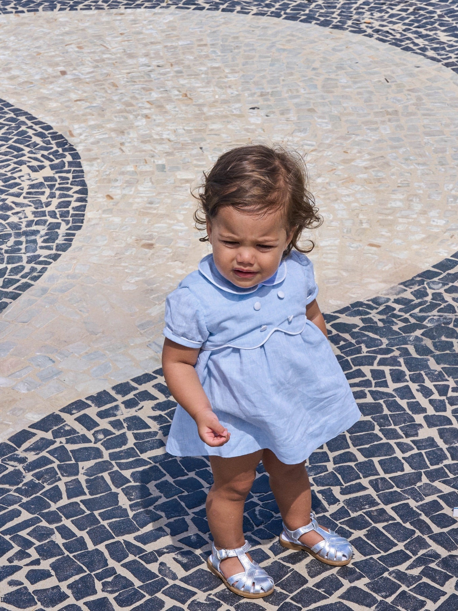 Dusty Blue Romina Baby Girl Set