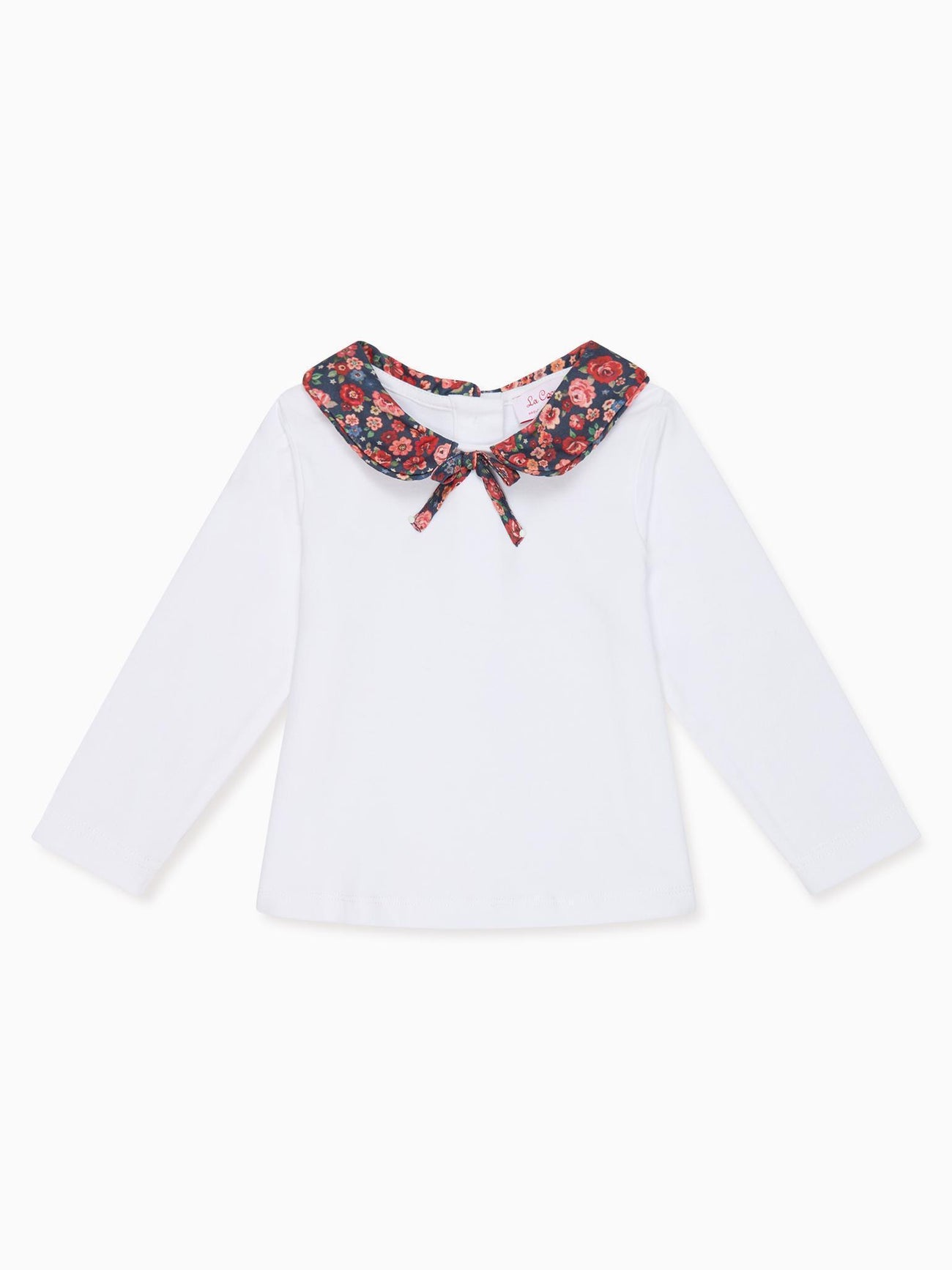 Navy Floral Romo Long Sleeve Baby Girl Top