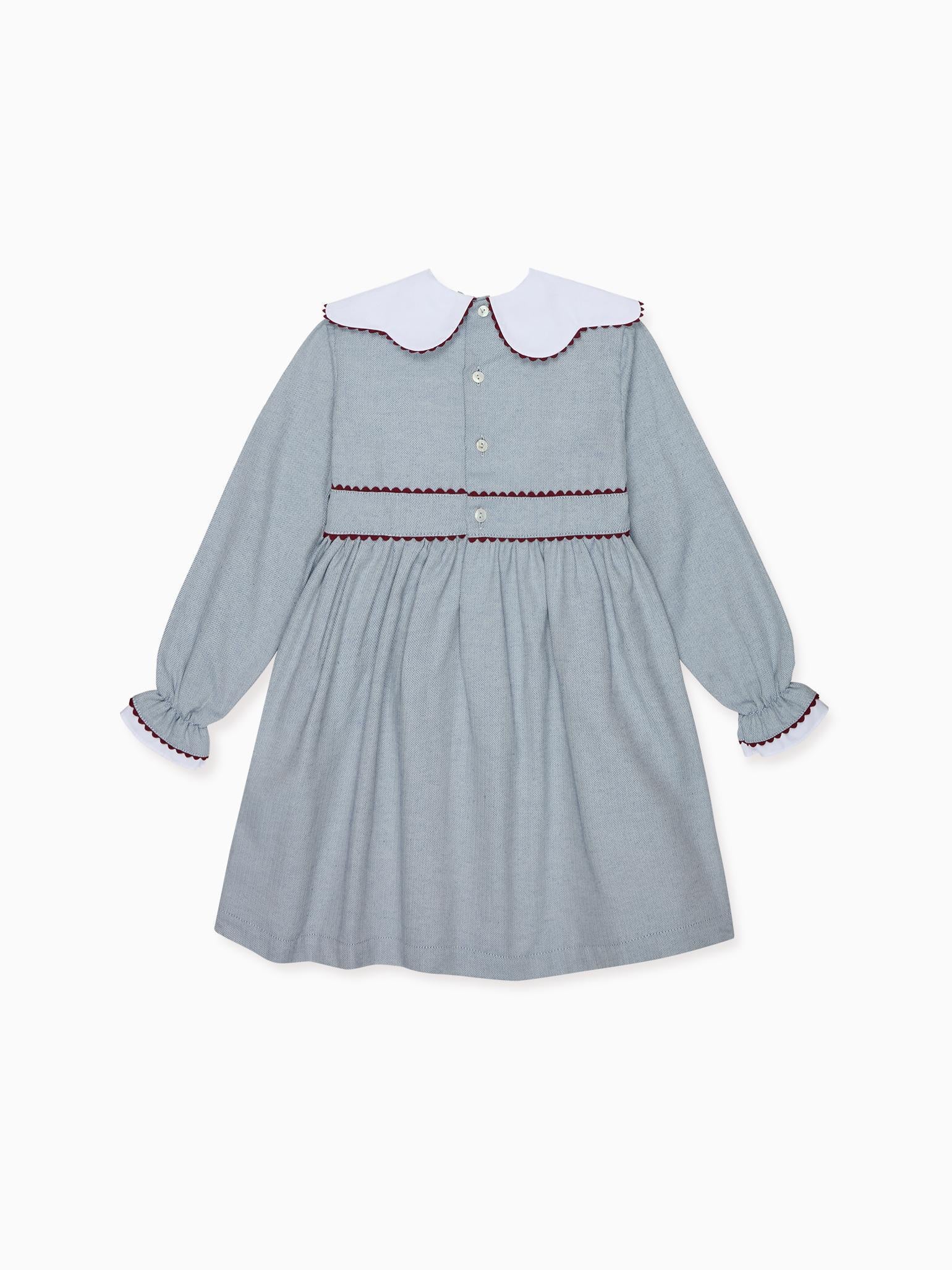 Dusty Blue Rosalie Girl Empire Dress