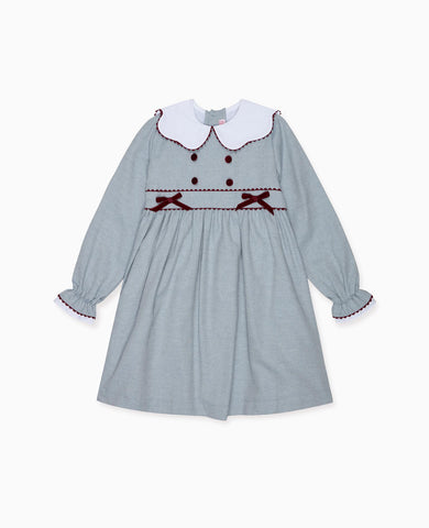 Dusty Blue Rosalie Girl Empire Dress