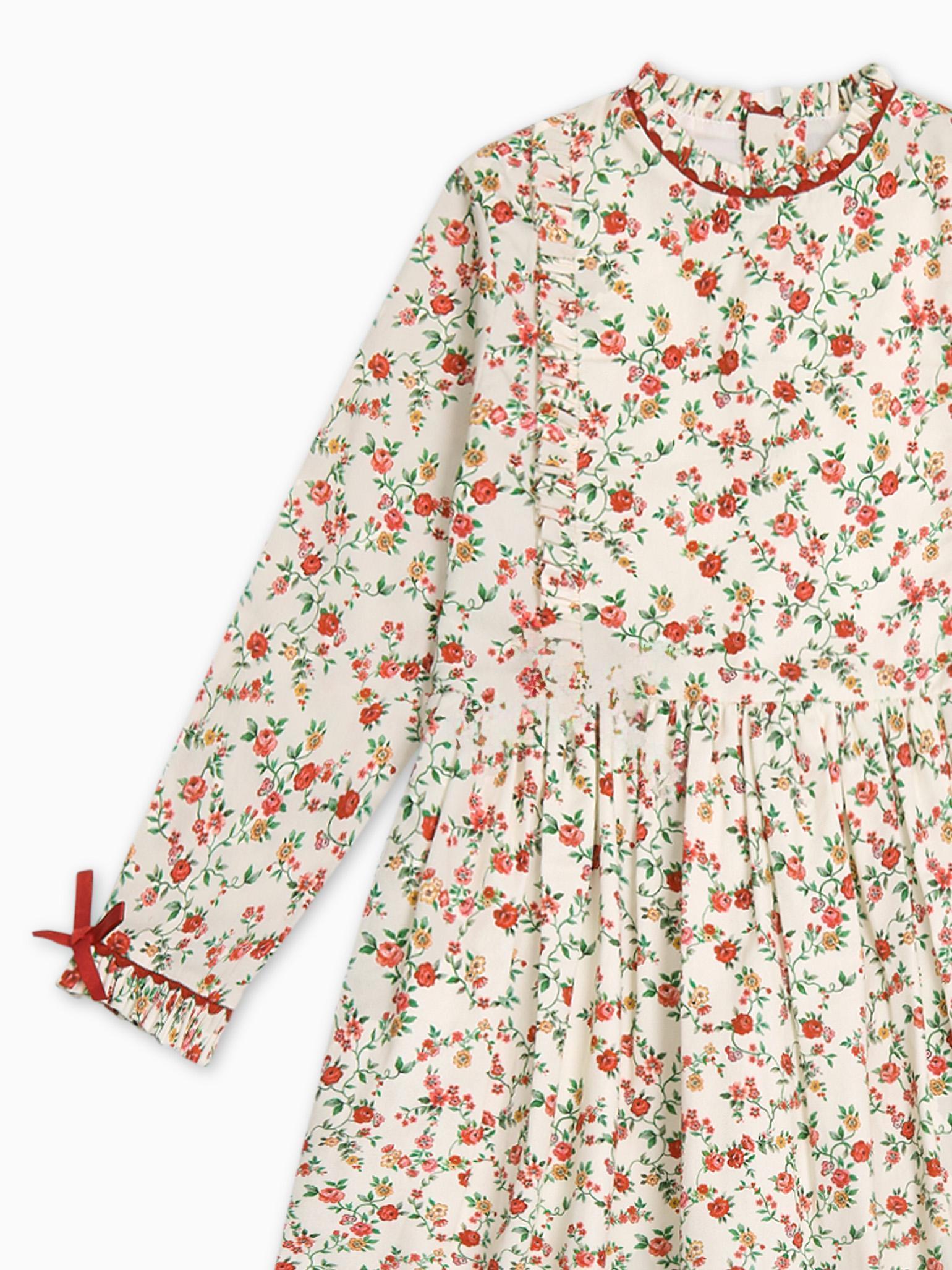 Ivory Floral Rosaura Girl Dress