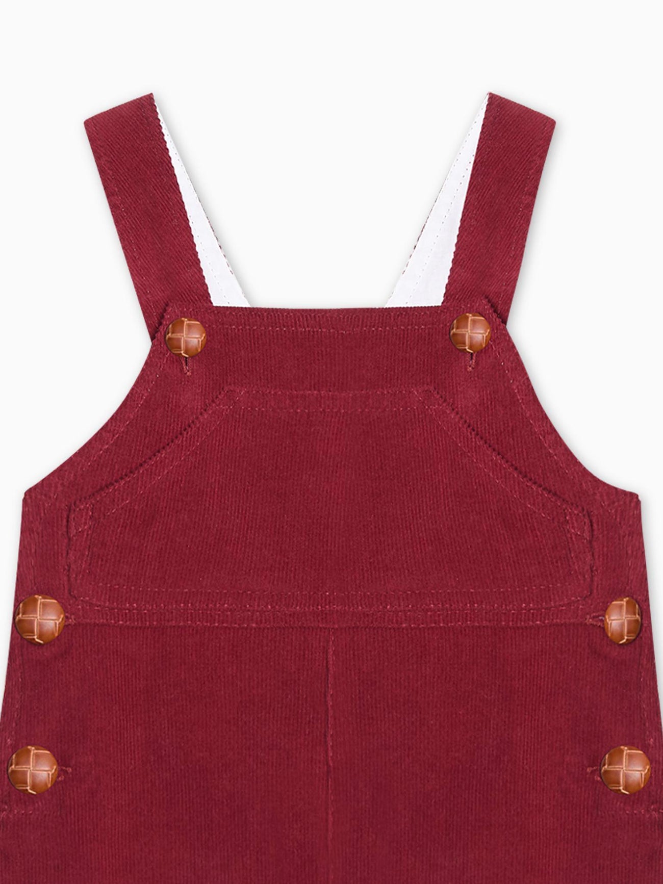 Burgundy Salma Corduroy Baby Dungarees