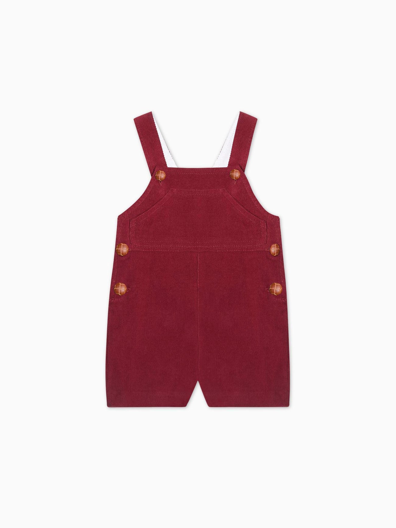 Burgundy Salma Corduroy Baby Dungarees