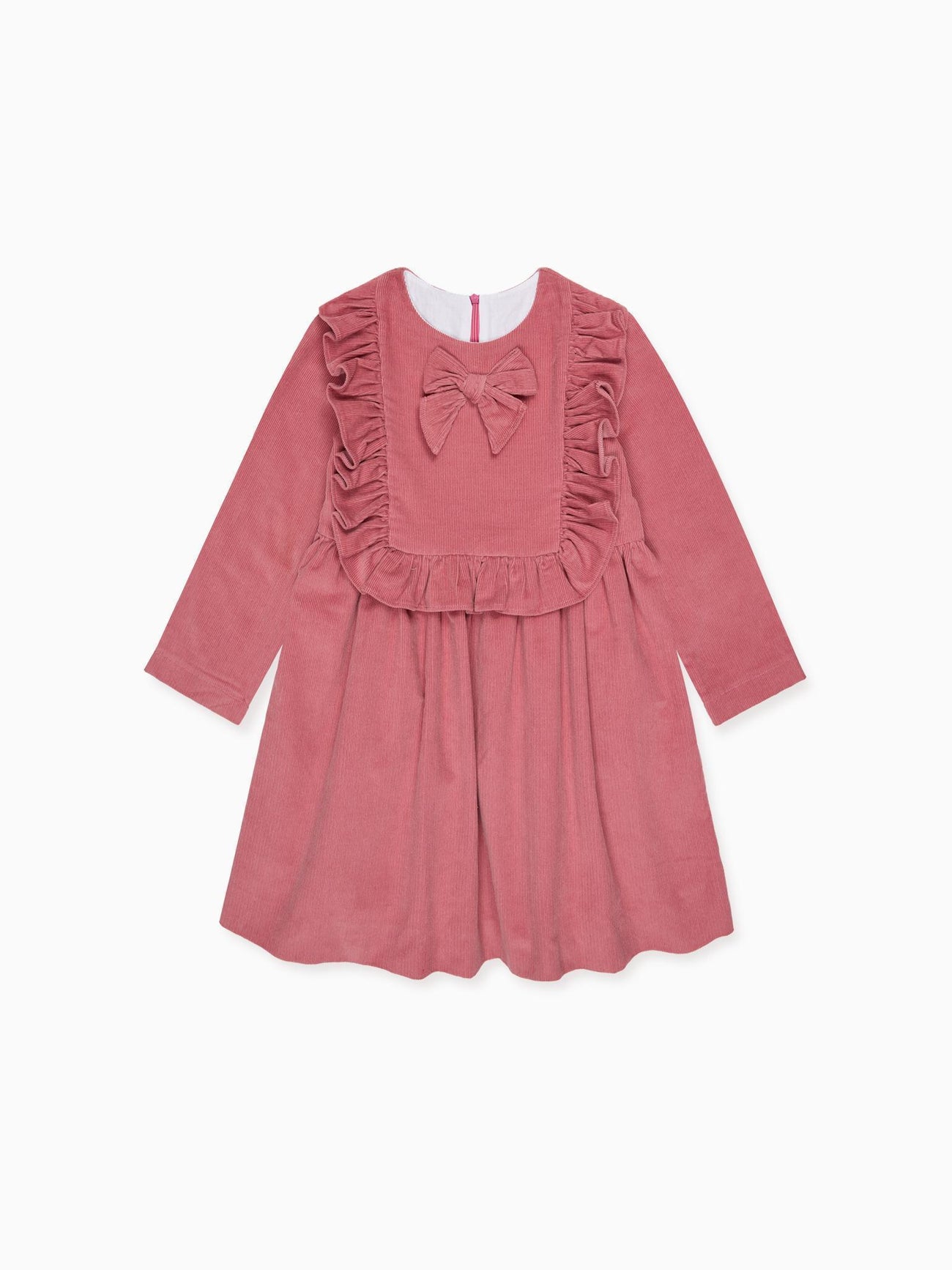 Dark Pink Salma Corduroy Girl Dress