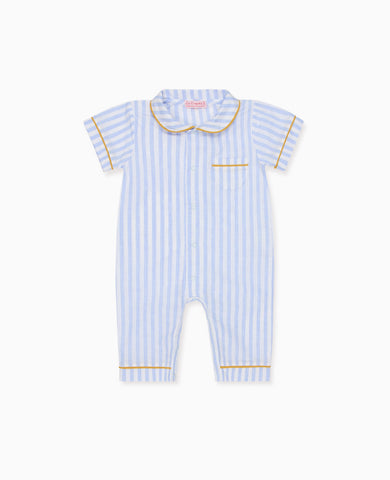 Light Blue Stripe Santana Baby Pyjamas