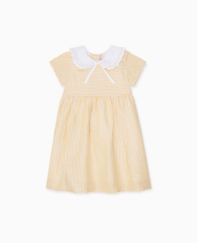 Yellow Stripe Savanna Girl Fit And Flare Dress