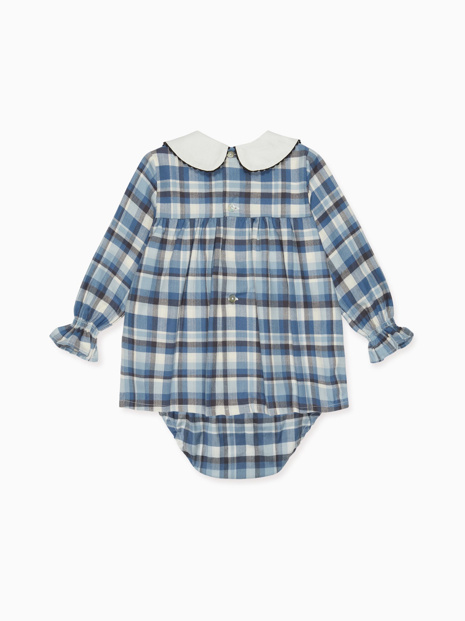Blue Check Scarlet Baby Girl Set