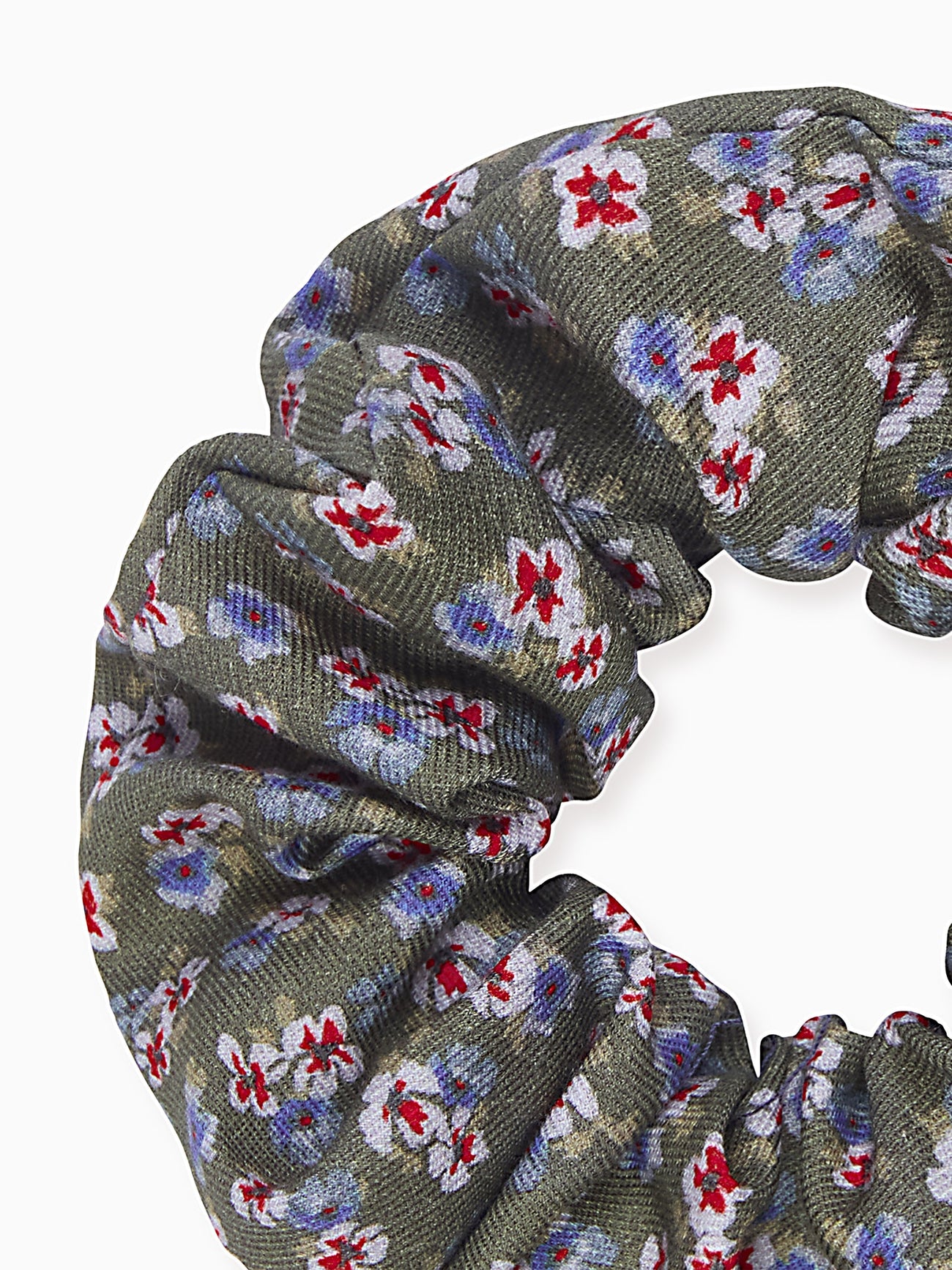 Green Floral Girl Scrunchie