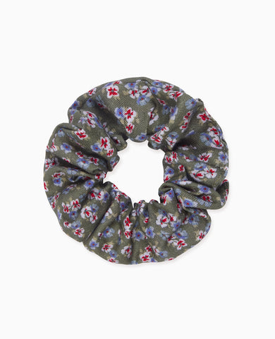 Green Floral Girl Scrunchie