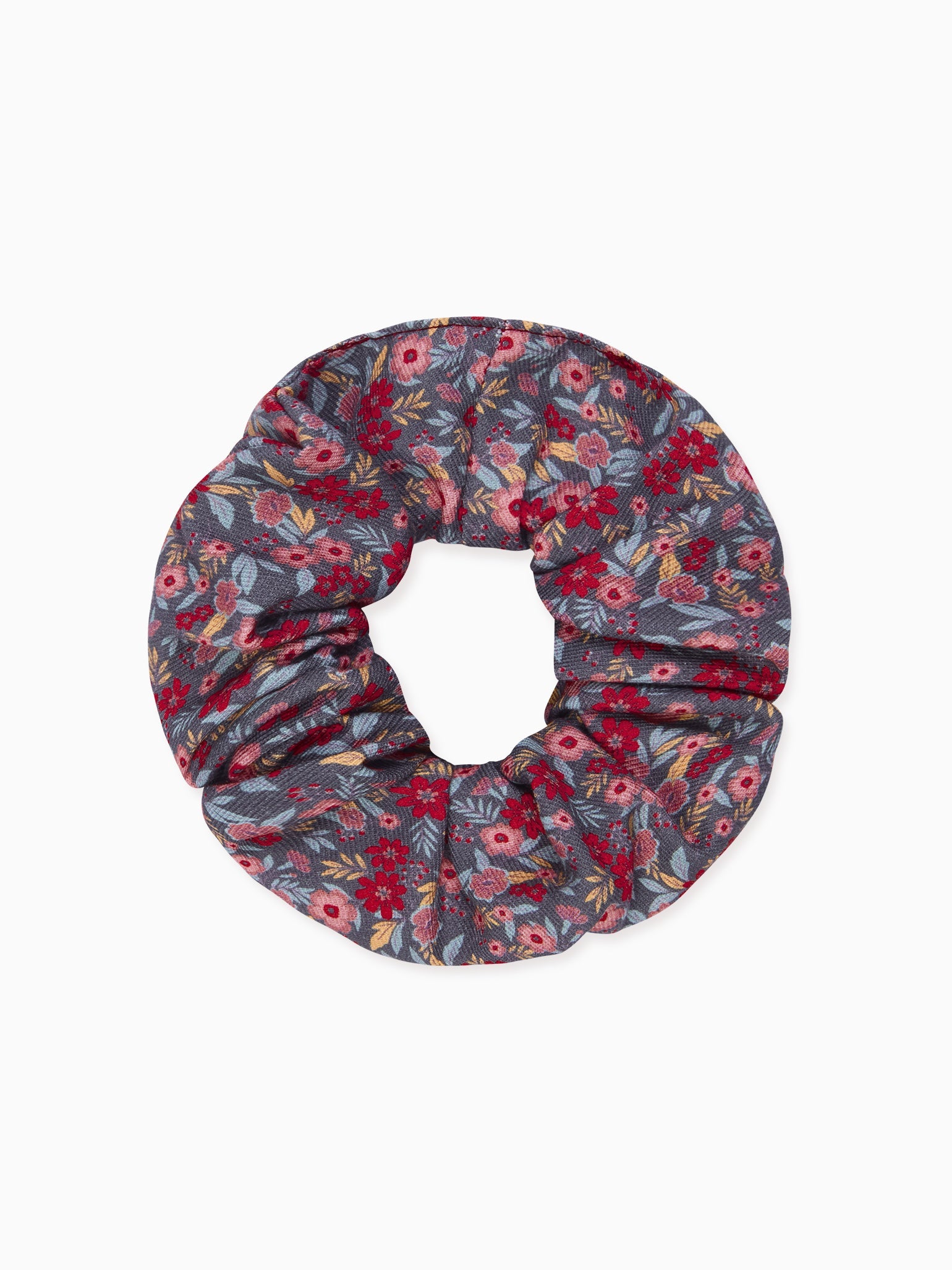 Navy Floral Girl Scrunchie